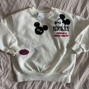 NWT ZARA Mickey Mouse Sweatshirt Size 2